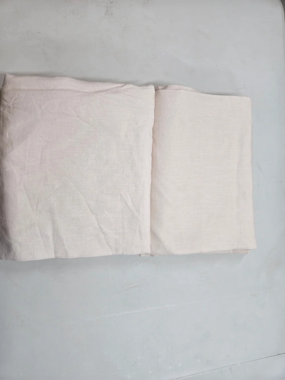 NWOT QUINCE Set Of 2 48x84 European Linen Curtains Sand 0789